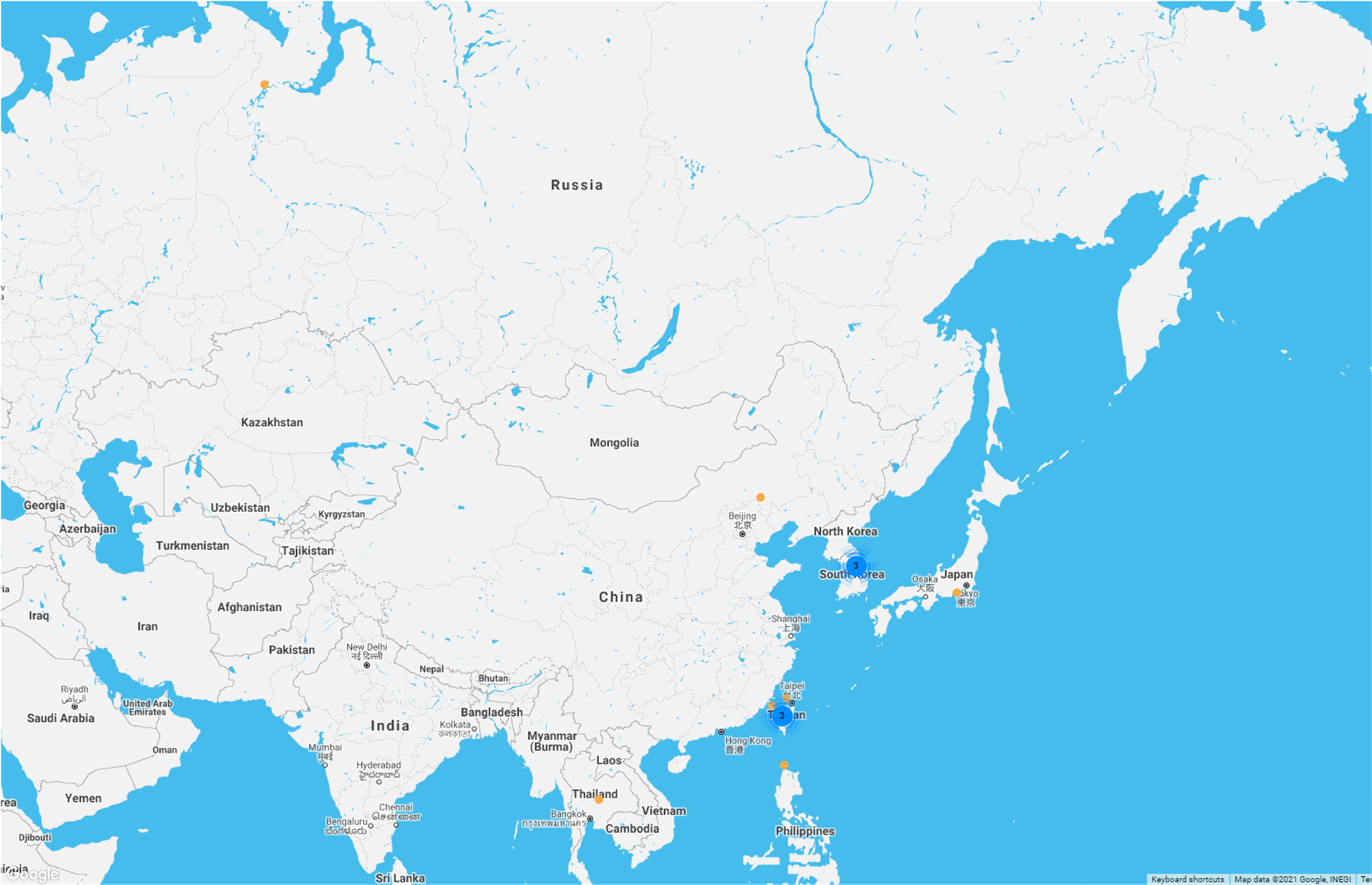 Track Record Gammelt Kort Asia